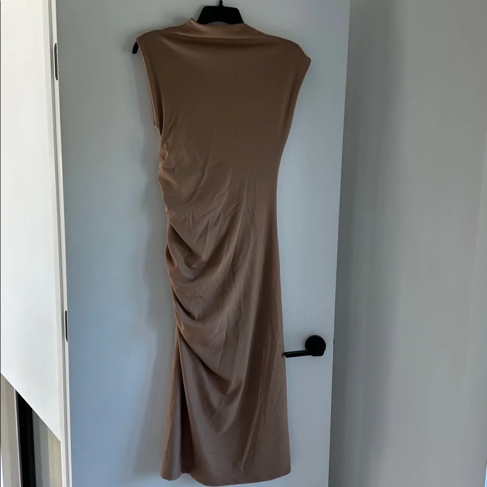 Anthropologie Tan Boatneck Midi Dress - Picture 5 of 6